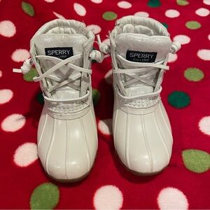 Sperry Kids White Duck Boots